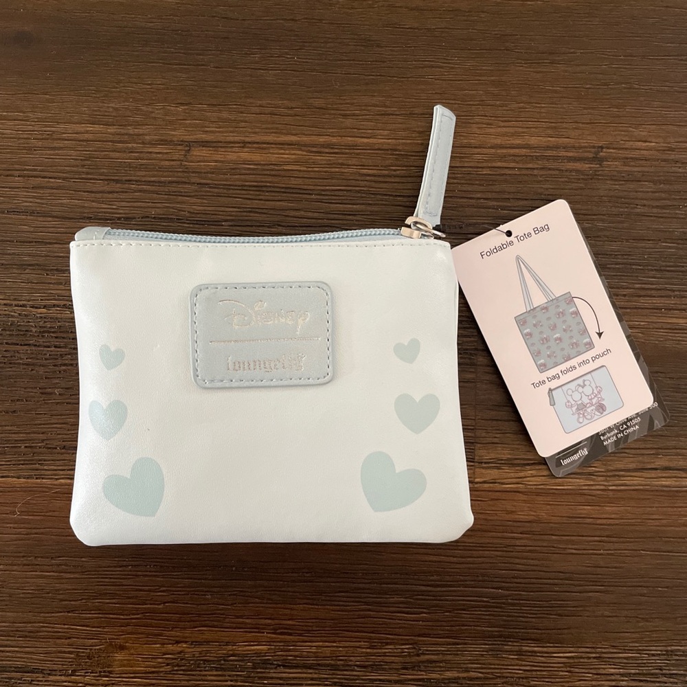 Disney Loungefly Mickey & Minnie Coin Purse Tote - Picture 2 of 11